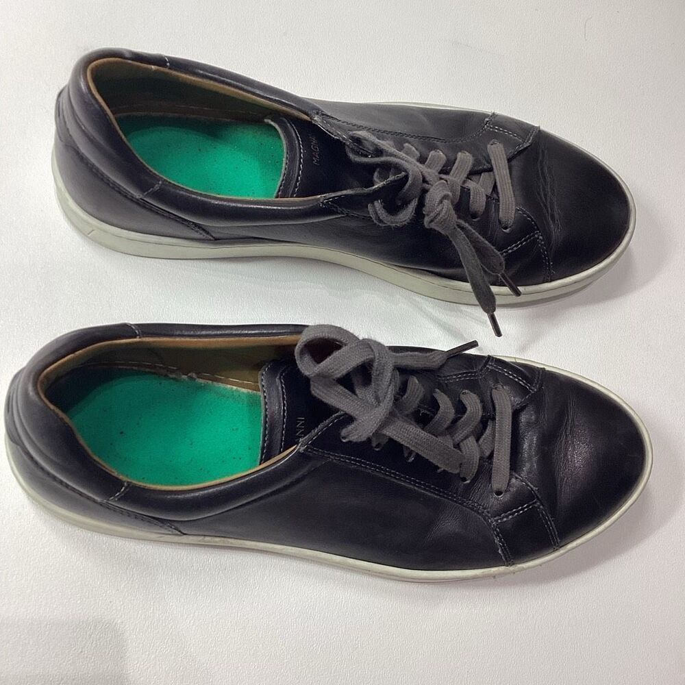Magnanni Costa Black Leather Low Top Sneakers Men’s Size 11 - Picture 5 of 12